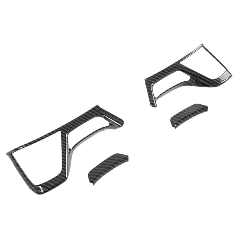 Per Pajero Sport 2020 4 pezzi in fibra di carbonio ABS Car Interior coprivolante Trim modanature Car Styling