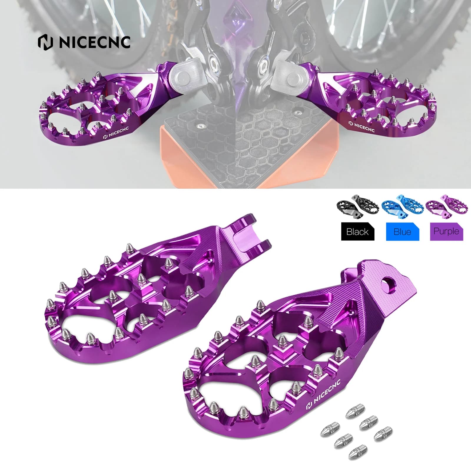 NICECNC For Surron Light Bee X For Sur-ron Light Bee S L1E For Segway X160 X260 Large Pedals Electric Bike Pedals