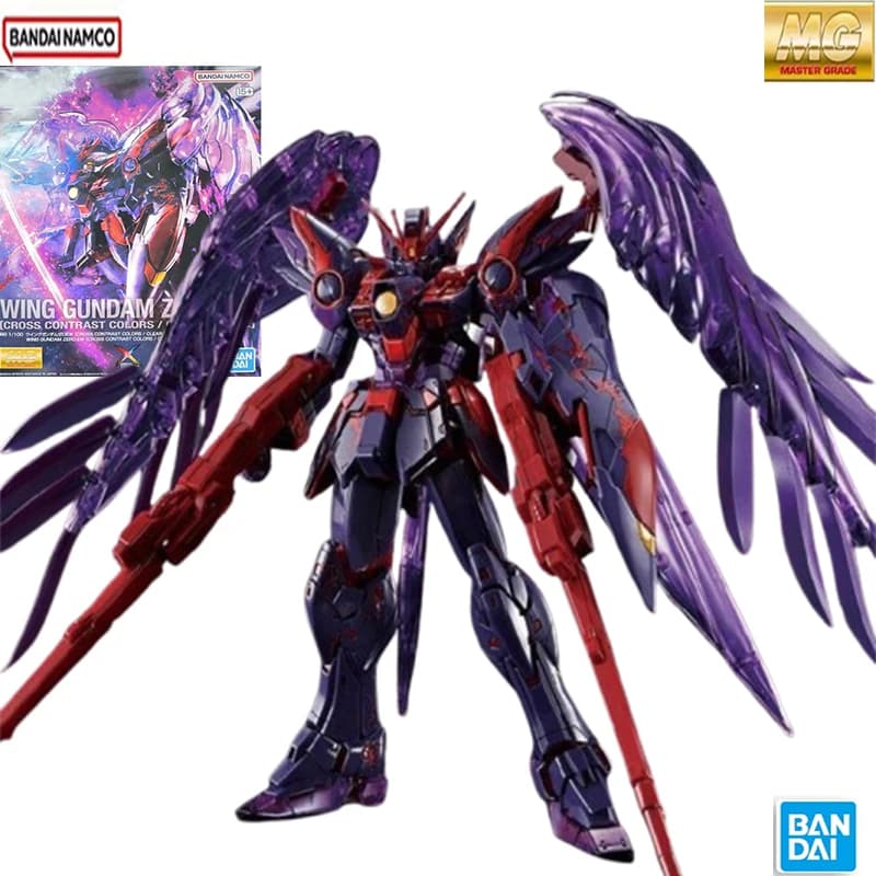 Bandai Anime MG WING GUNDAM ZERO EW [CROSS CONTRAST COLORS/CLEAR PURPLE] Modellino Originale Action Figure per Bambini