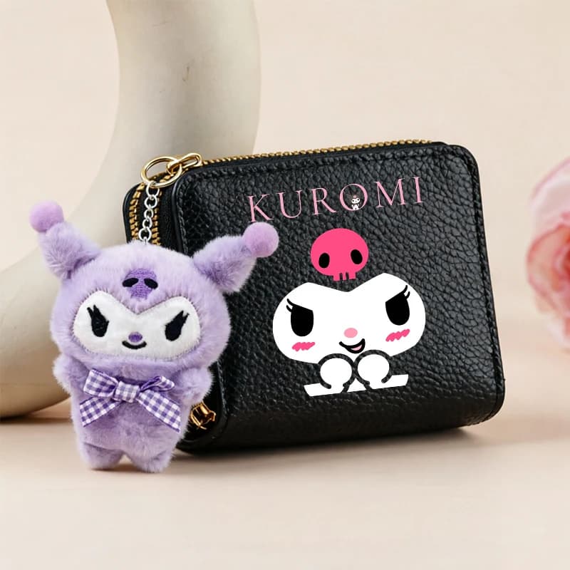 Portamonete Kuromi, Portafogli Kawaii a Forma di Gatto per Uomo e Donna, Porta Carte Anime, Slimwallet, Fermasoldi da Viaggio, Regalo 2026