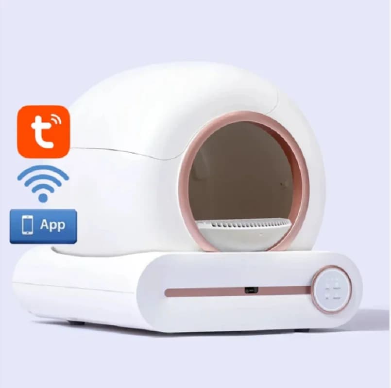 Tonepie Automatic Smart lettiera per gatti, autopulente, controllo App, toilette per animali domestici multilingue, deodorante ionico per lettiera, 65L
