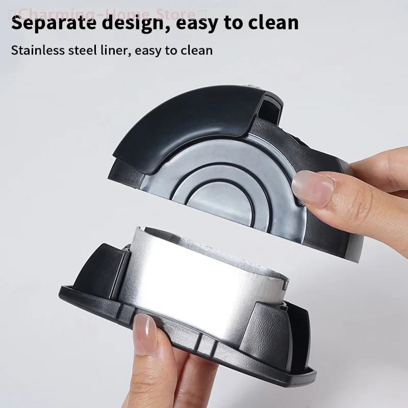 Posacenere per auto Posacenere senza fumo montato su porta con coperchio Bidone della spazzatura per camion automatico portatile Bidone della spazzatura Accessorio per rivestimento in acciaio inossidabile