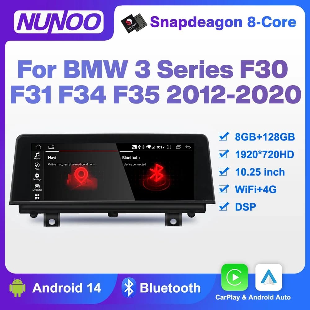 10.25 inches Android 14 CarPlay For BMW Series 3 F30 F31 F34 F35 2012-2020 GPS Multimedia Navigazione Auto Radio Stereo DSP
