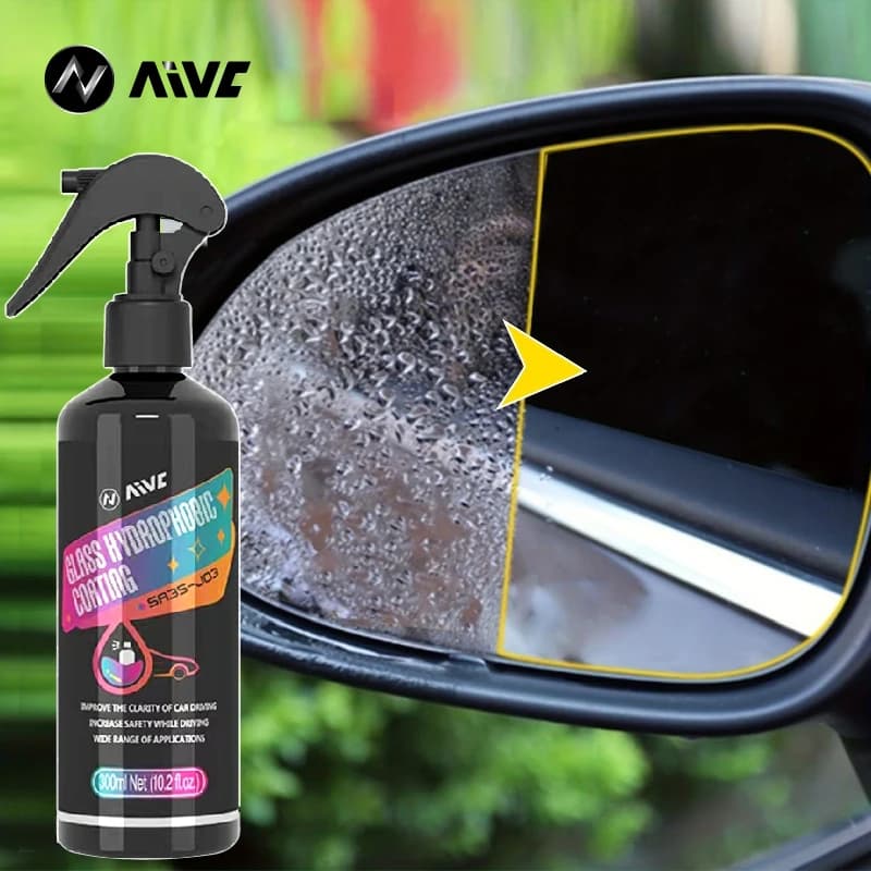 Vetro per auto idrofobico Nano Spray AIVC Finestra Rivestimento impermeabile Specchietto retrovisore Rivestimento antipioggia Lucidatura del vetro idrofobico automatico