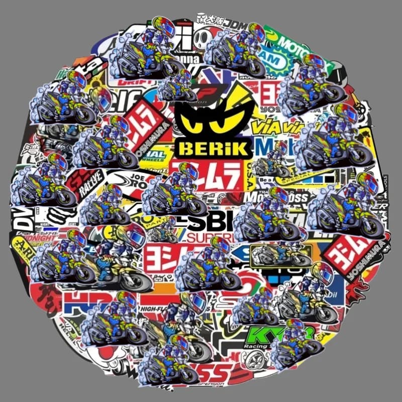40/80pcs Auto Bicycle Helmet Race Tank Sponsor Logo Motorcycle Set Motorcycle Stickers for Honda Yamaha Kawasaki Suzuki Motocross Decalcomanie