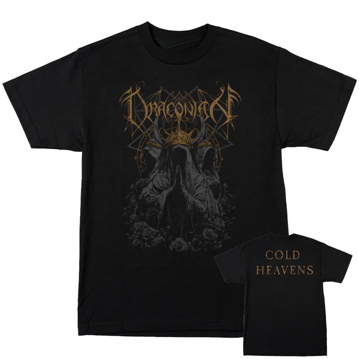 T-shirt Draconian Cold Heavens Band, maglietta grafica in cotone 100%, top streetwear estivo per uomo e donna