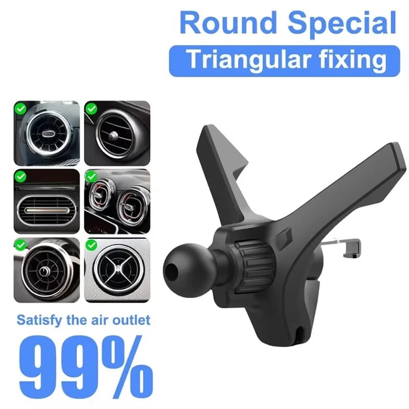 Universal Car Air Vent Clip With Ball Head Base Phone Holder 360° Rotation Car Air Outlet Mobile Phone Stand For iPhone Huawei