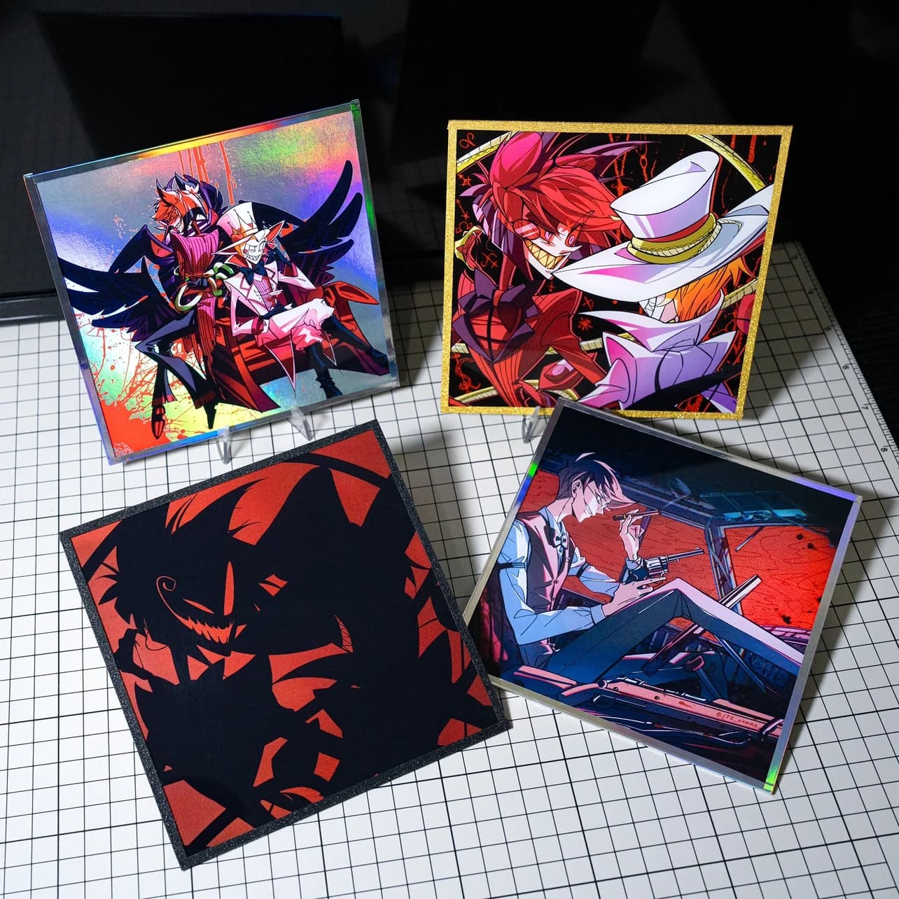 Gioco Anime No Attributi Cosplay Anime Cartoon Carta di carta colorata laser acrilica 14x14 cm Accessori Regalo di Halloween