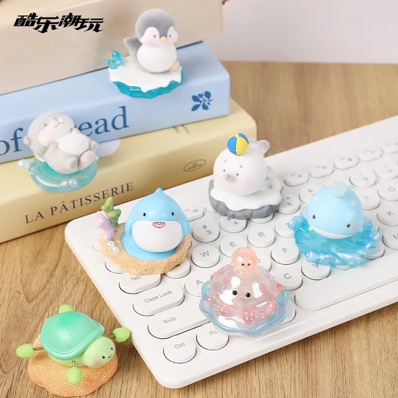 Cool Tide Play Cat Pai Marine Animals Rotation Blind Box Handmade Exclusive Genuine Desktop Ornament Birthday Gift