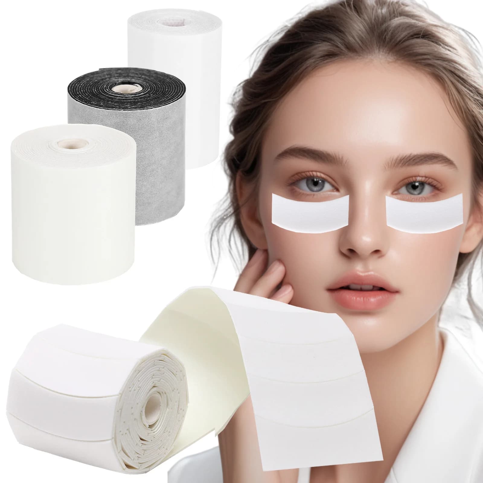 110Pcs/Roll Micro Eye Tape Pads Under Eyelash Extension Foam Patch Grafting Eyelashes Eyepads Non-woven Stickers Makeup Tool