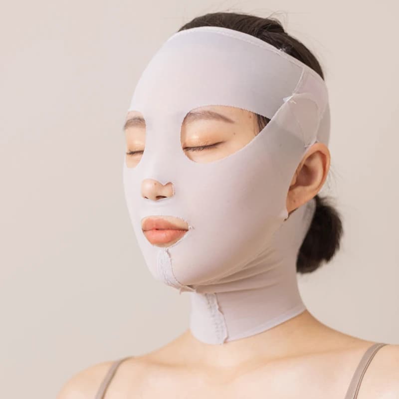 Reusable 3D Mask Breathable for Female Beauty, Anti-Wheel Slender, V Modeller, Full Lifting Mask for Night Face