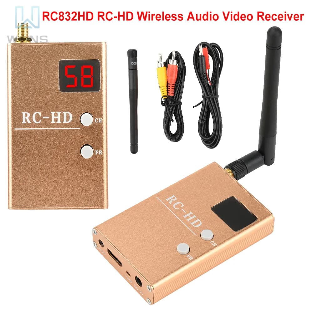 Wireless video audio receiver RC-HD FPV 5.8G 5.8GHz 48CH High Sensitivity analog signal receiver ISM 5645-5945MHz for quadricopper