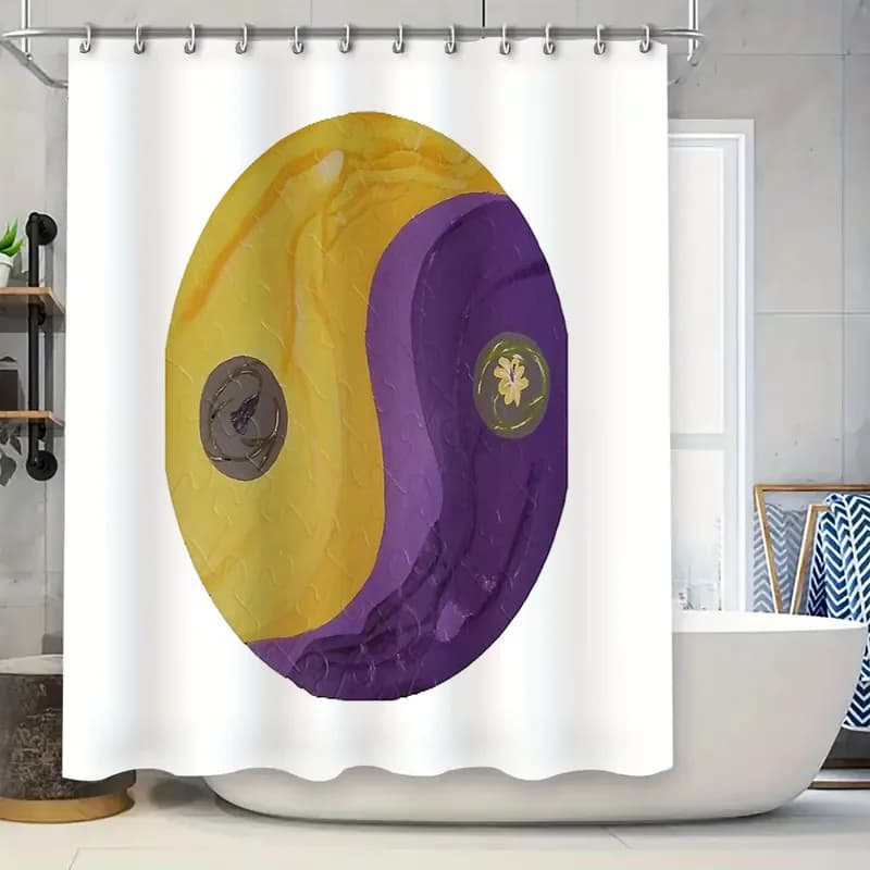 Tenda da doccia per meditazione Zen Yoga Tranquil Spa Decorazioni per il bagno Natura tranquilla Vibrazioni Calma Sfondo artistico da appendere alla parete