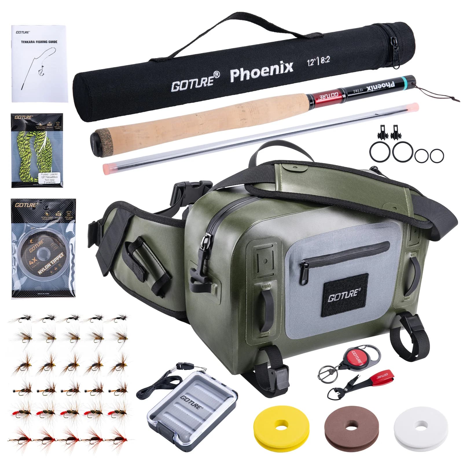 Fishing rod Goture Combo Fly fishing rod Tenkara Rod feeder Telescopic rods 3.6M/12ft Fishing rod Cork/carbon handle for gift man