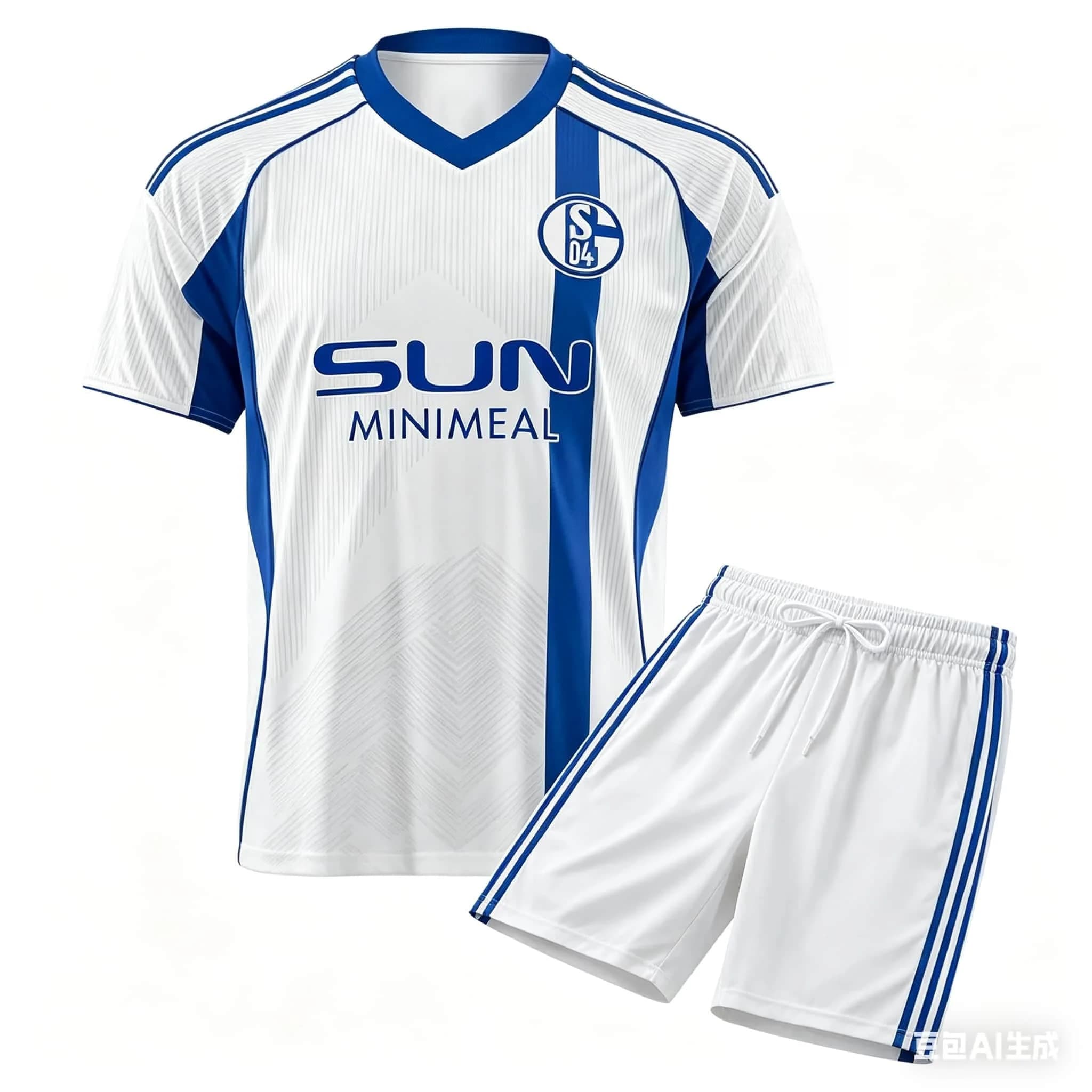 Nuova Maglia da Calcio FC Schalke 04 2026 per Uomo, Set T-shirt Casual ad Asciugatura Rapida, Adatta per Uso Quotidiano e Allenamento, Maglietta Famiglia