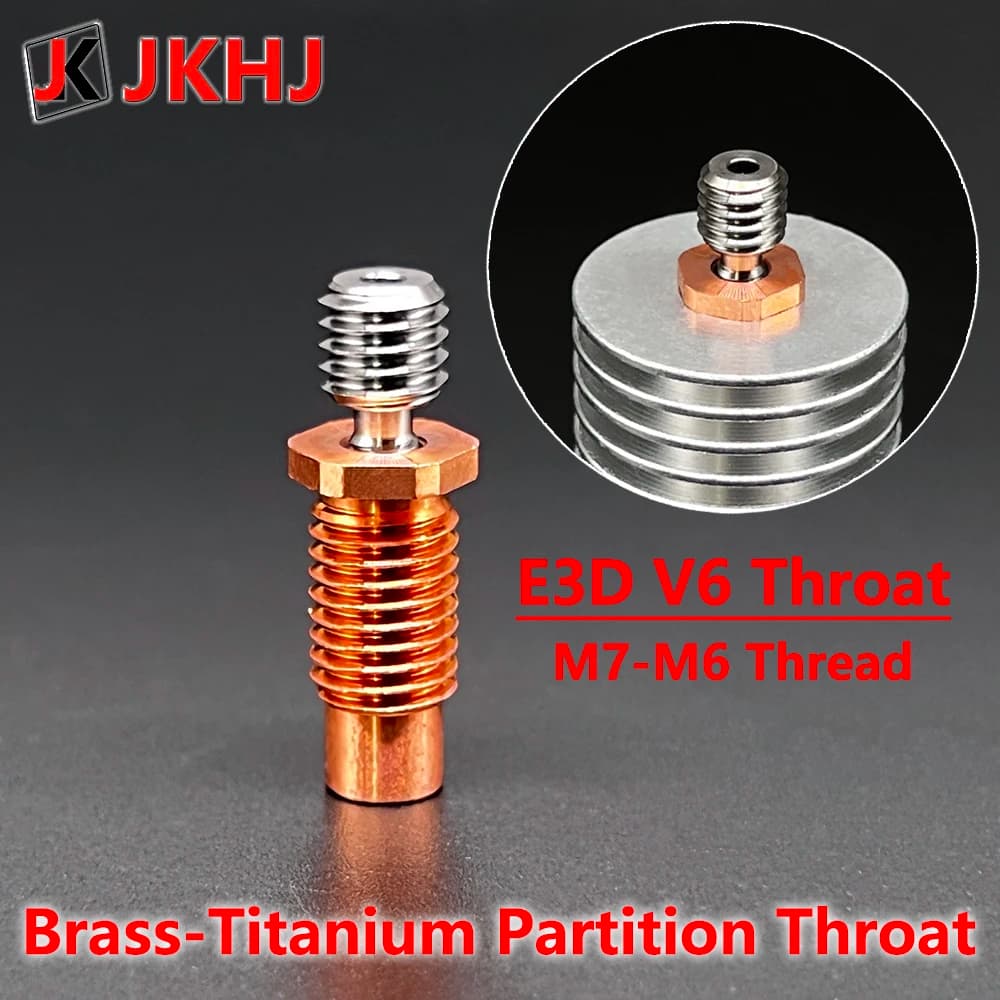 Lega di titanio rame E3D V6 gola Heat Break All-Metal V6 HOTEND gola accessori per stampante 3D per blocco riscaldatore E3D da 1.75mm