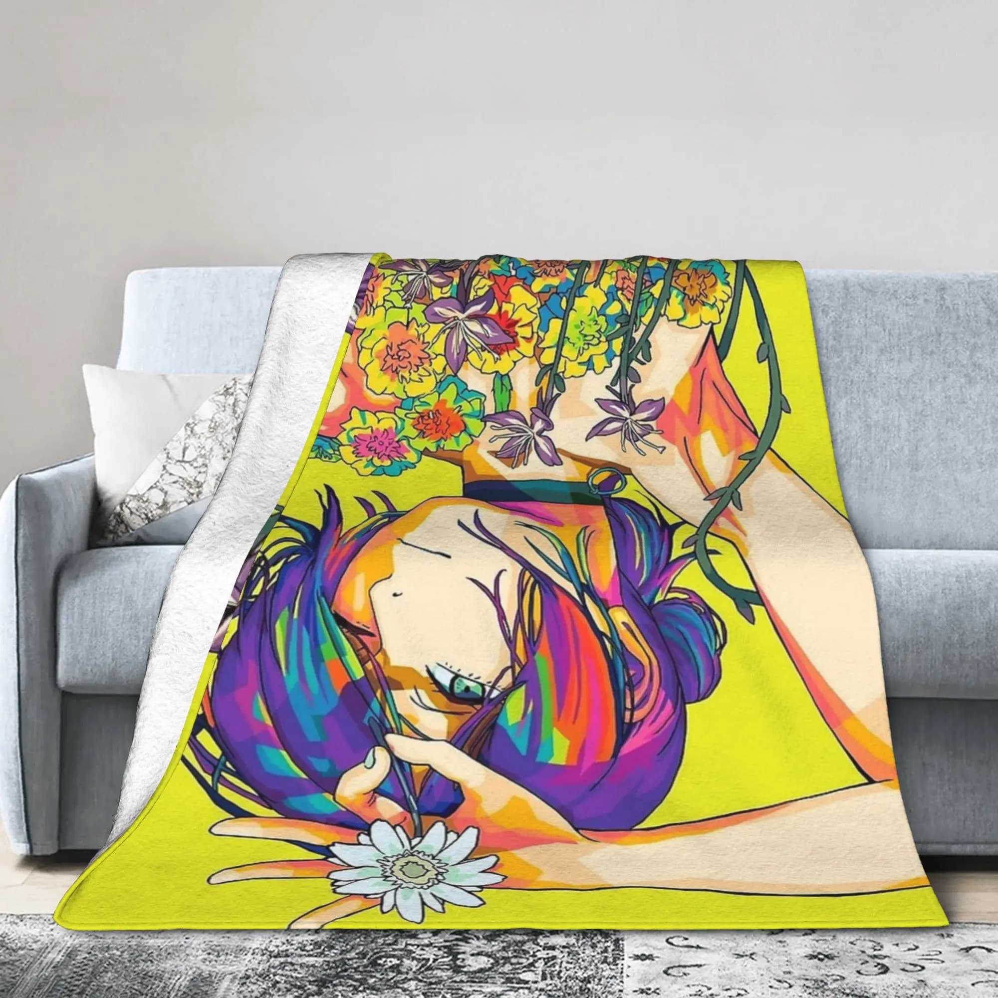 BOOM Chainsaw Man Reze Battery cover with super soft portable print for home sofa bed
