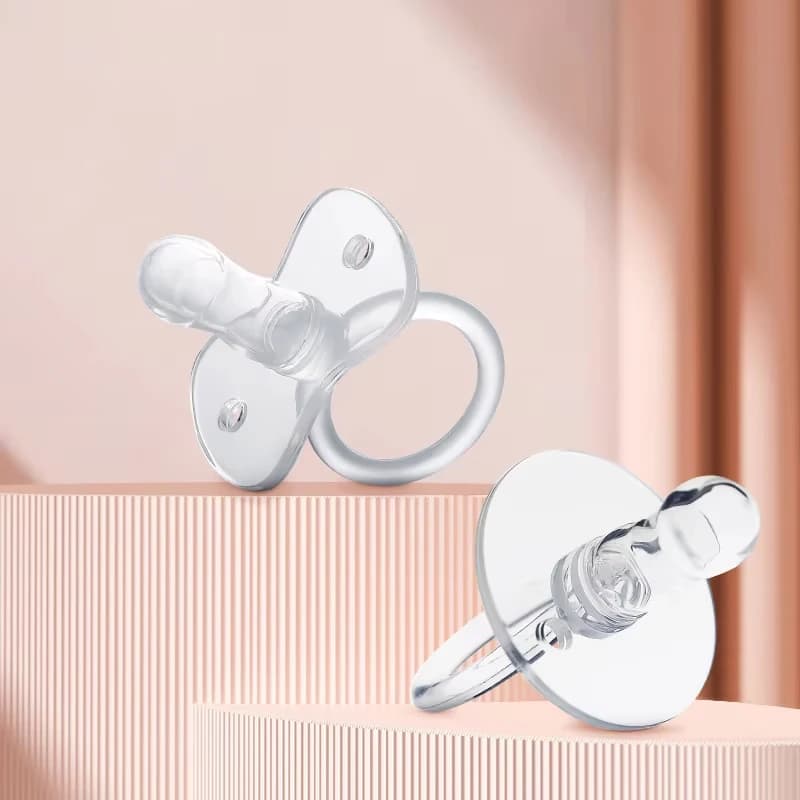 1pc Ciuccio in silicone per bambini Silicone liquido al 100% Bpa Materiale alimentare gratuito Succhietto per gonfiaggio d'aria morbido per neonato