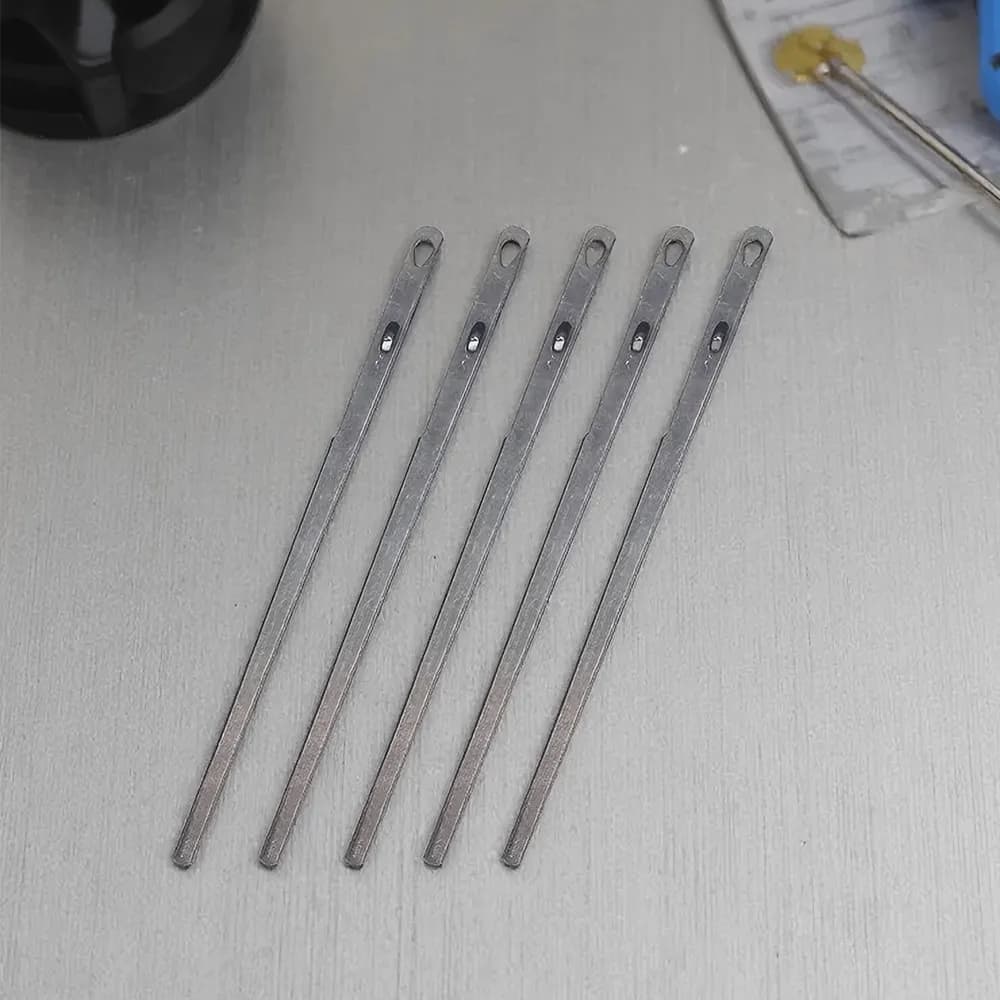 Ago per Cucire in Pelle con Doppio Foro, Strumento Artigianale Fai-da-te per Lavorazione del Cuoio, Ago per Corda in Pelle, Ago per Maglieria in Pelle