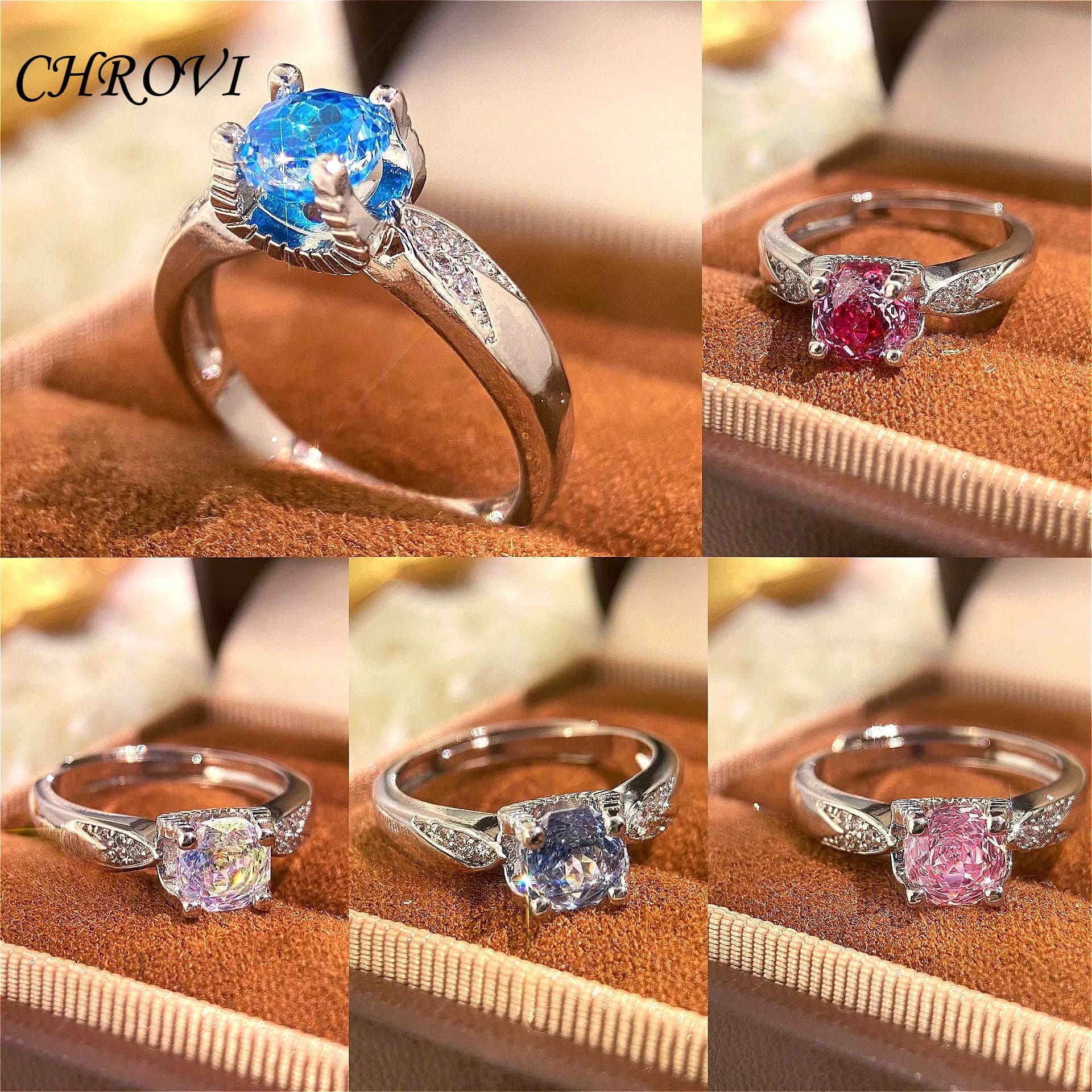 Anello di lusso in argento sterling 925 con gemma rosa millennial e intarsio di diamanti.