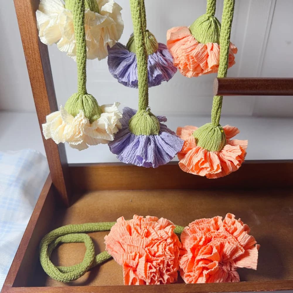 1 pz fermacravatte per tende con fiori di garofola corda senza corda da trapano fermacravatte per tende corda per la decorazione della camera da letto della doccia dell'home office