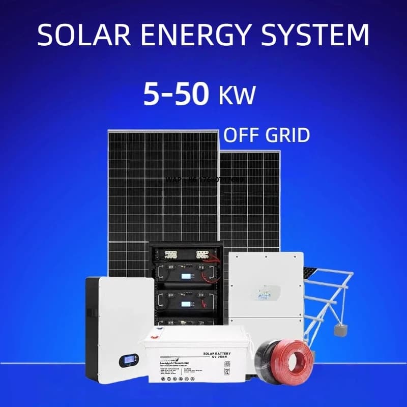 Sistema di accumulo di energia fotovoltaica 5Kw 10Kw 20Kw 30kw 40kw 50kw Off Grid Sistema di pannelli solari domestici Set completo