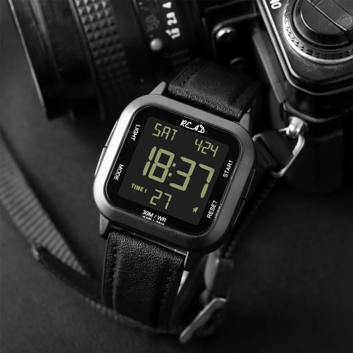 Men Digital Sports Watch, Casual Electronic Watch for Mens, Multiple Functions Outdoor Watches for Running Climbing Fishing