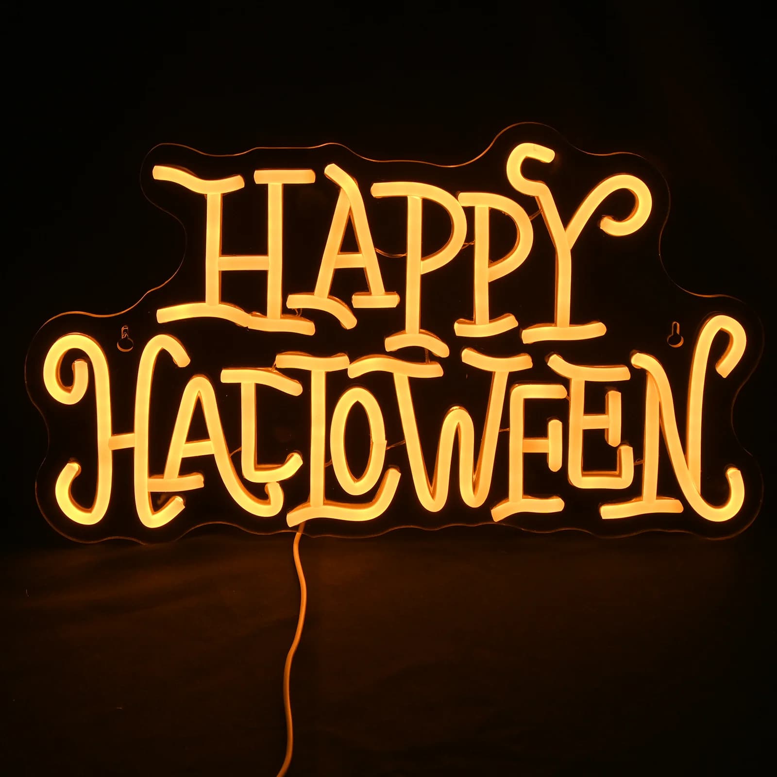 Happy Halloween Neon Sign Led Lights Gothic Art Letter Room Decoration per Halloween Party Bar Home Bedroom Club lampada dimmerabile