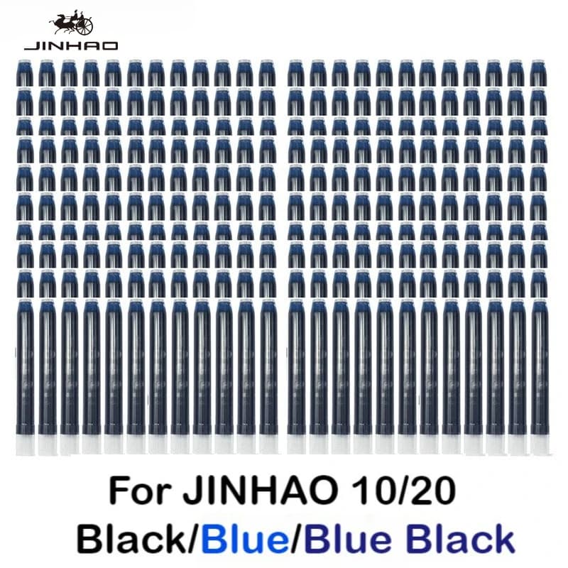 240/6 PCS JINHAO 20 10 Press Fountain Pen Ink Refill Cartridges Black/Blue School For A1 A2 JINHAO 20 Office Supplies Stationery