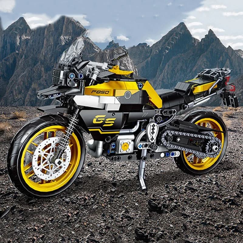 Idee Serie Città Locomotiva Moto Building Block Tecnico F850 GS Moto Mattoni Modello Giocattolo Per I Bambini Regalo MOC