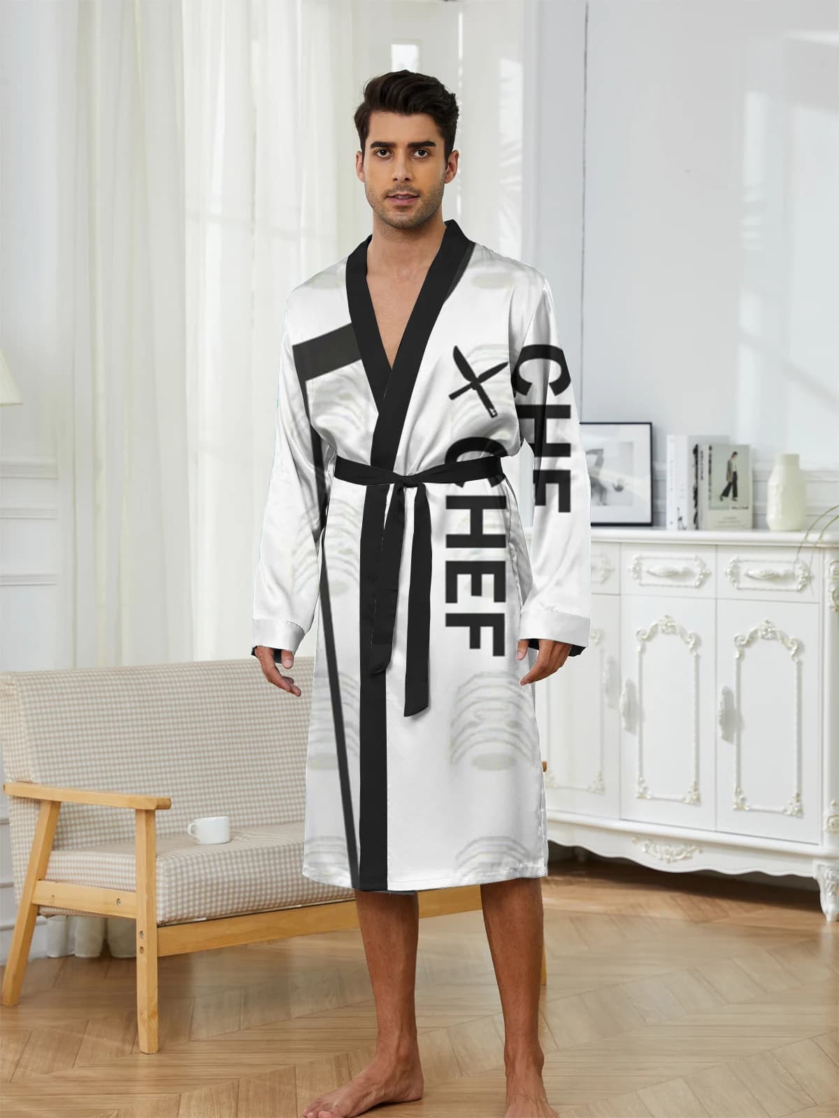 1pcs Men's Robes 2026 Spring/Summer bath robe Shower robe dressing gown Graphic 3D Printed Breathable robe Bathrobe