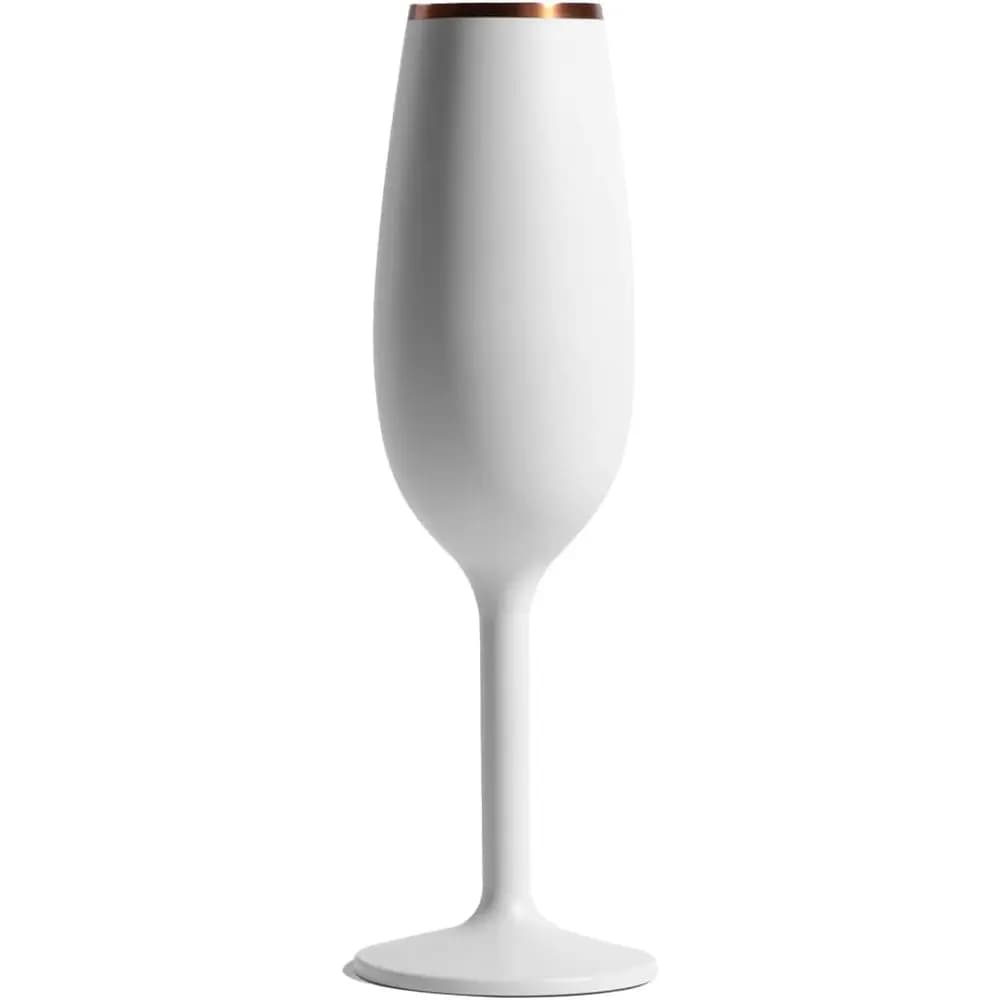 Collezione di Calici, Flute per Vino Frizzante e Champagne in Acciaio Inossidabile Premium con Isolamento Sottovuoto, Bicchiere da Champagne Sottile in Cristallo, Unico