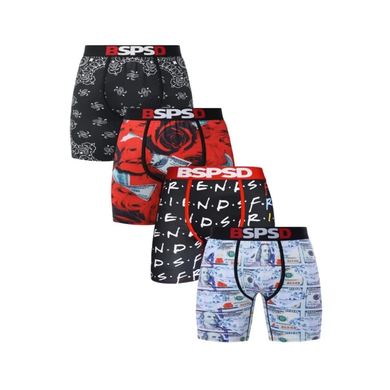 4 pezzi biancheria intima da uomo sexy boxer traspirante confortevole uomo mutande taglie forti uomo mutandine biancheria boxer slip uomo tronchi