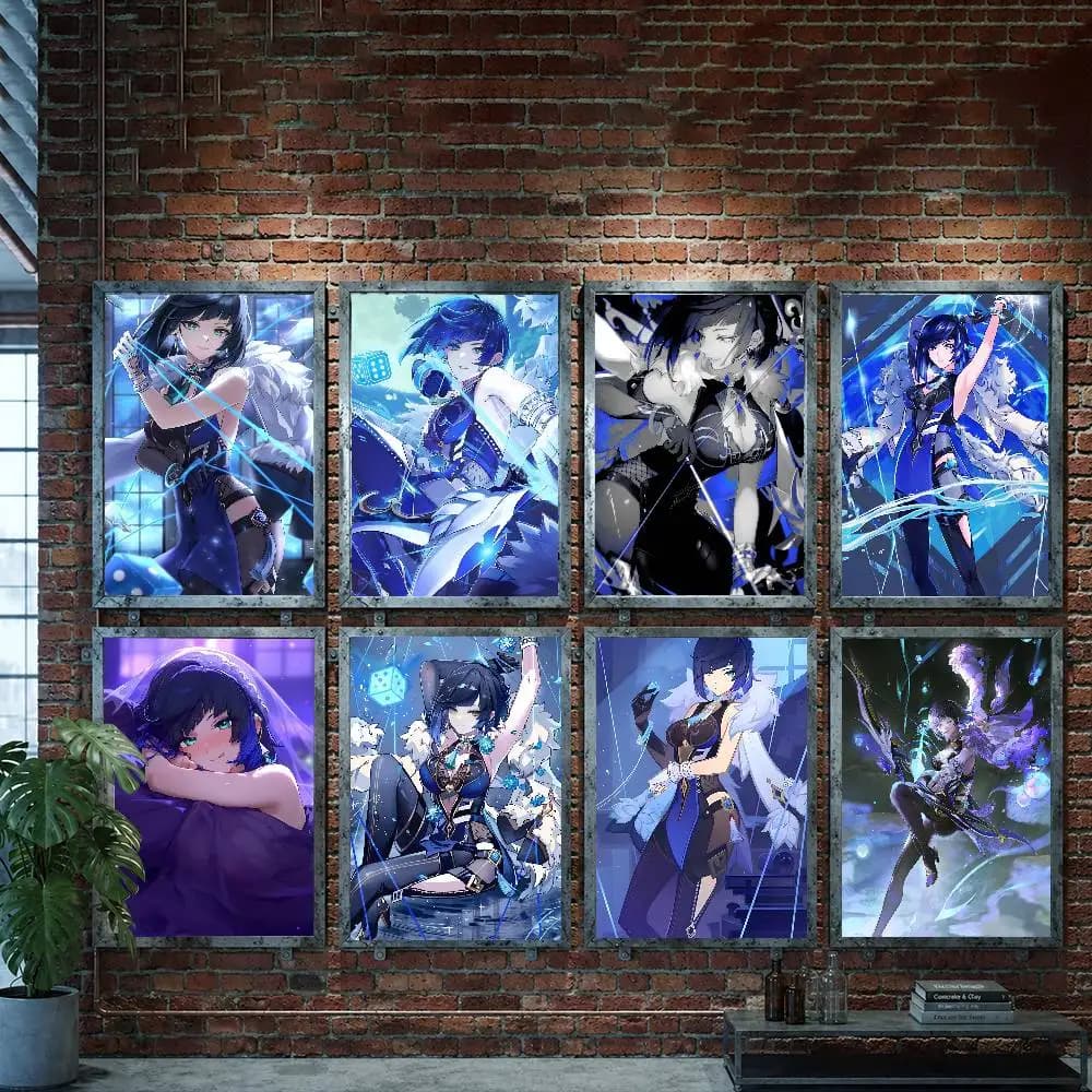 Genshin Impact Xiao Yelan Wall Art Canvas Painting Posters And Prints Wall Pictures Kids Room Decor No Frame