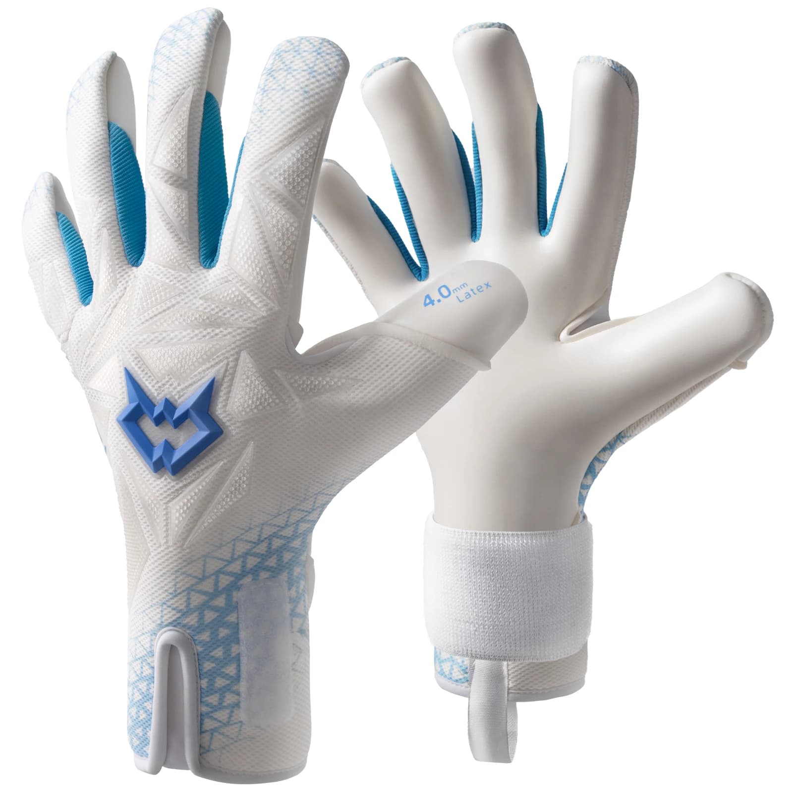 Guanti da portiere da calcio WVVOU, guanti da calcio traspiranti, con palmo in lattice adesivo super grip da 4 + 3 mm