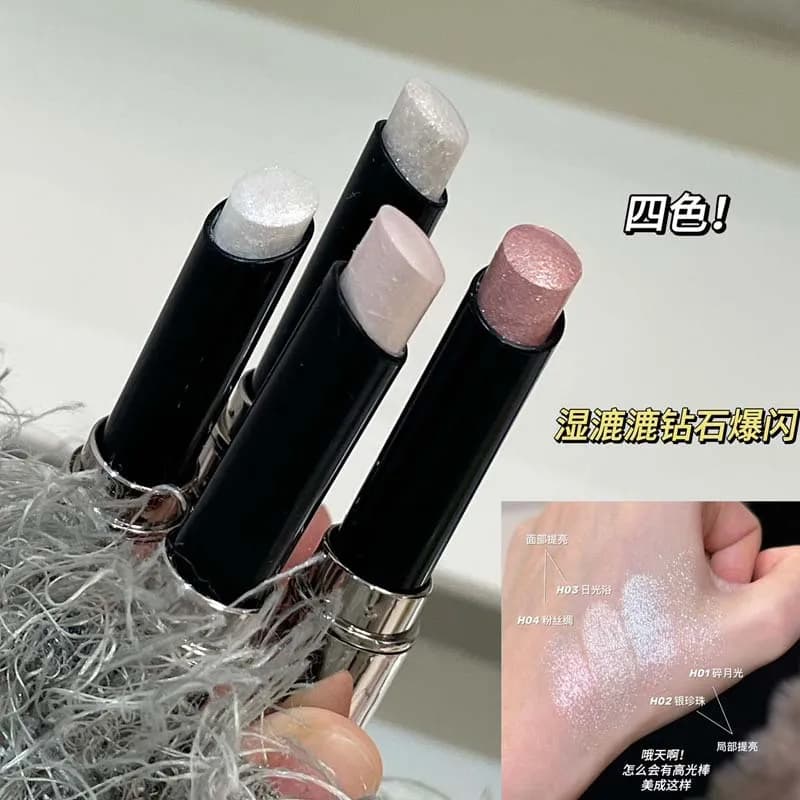 Waterproof Sparkling Umbrella Highlight Stick Pink White Tinta Shimmery Jelly Perlescent Shiny Contoori Pen makeup