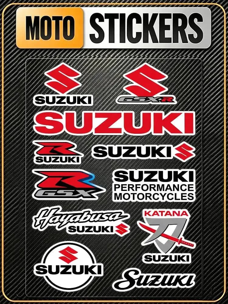 Adesivi Riflettenti Impermeabili Multiuso Universali per SUZUKI, per Nascondere Graffi su Auto, Bici, Casco, Tazza, Frigorifero, Decorazione