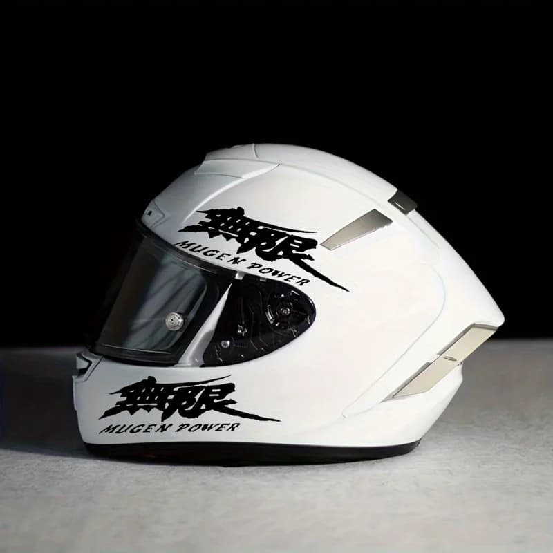 2PCS/SET Charming "Mugen Power" Accent Sticker, Fit for Helmet Details, Phone Skins, Auto - Enthusiast Sketchbooks,