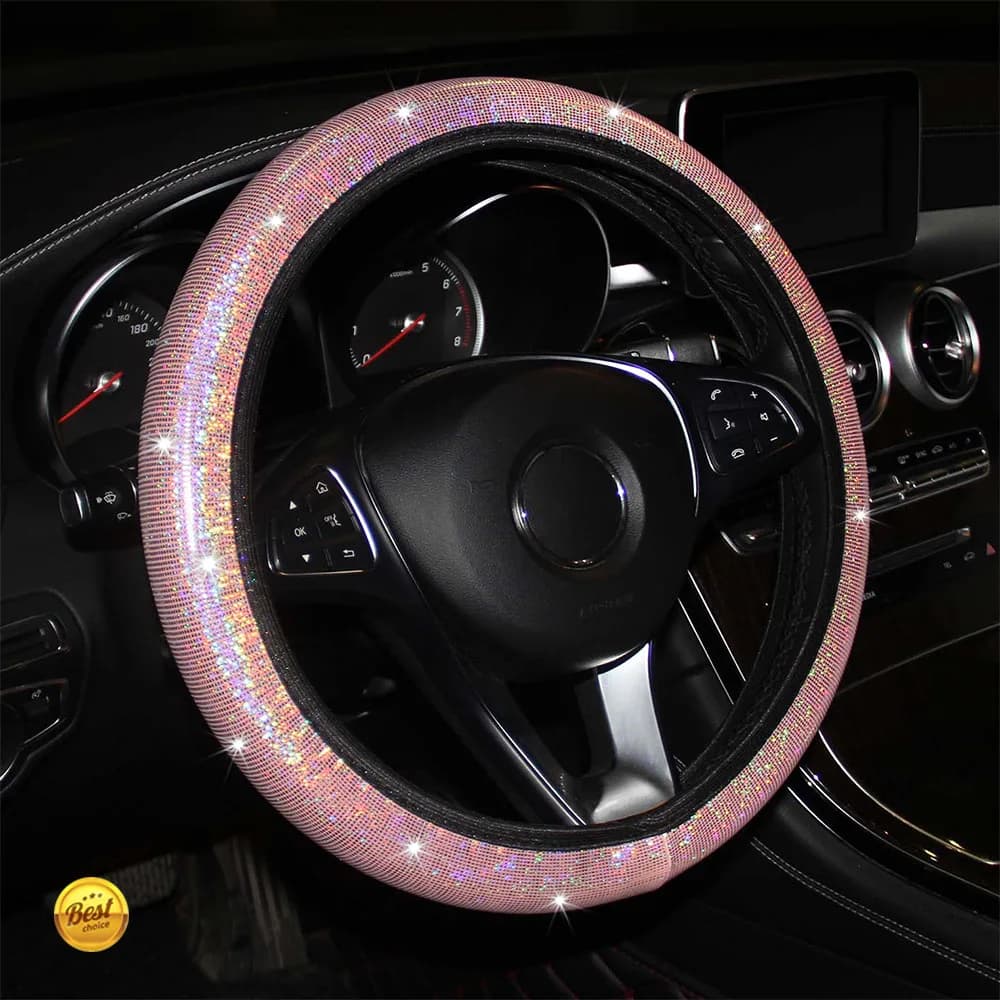 A gold flash leather flyer PU leather without inner ring suitable for 14,5-15 inch wheel cover