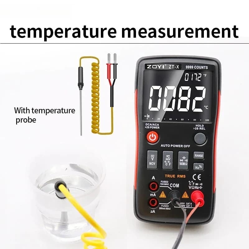Multimetro Digitale ZOYI ZT-X 9999 Conti Alta Precisione Auto Range NCV VFC Tester Micro Corrente Tensione LCR