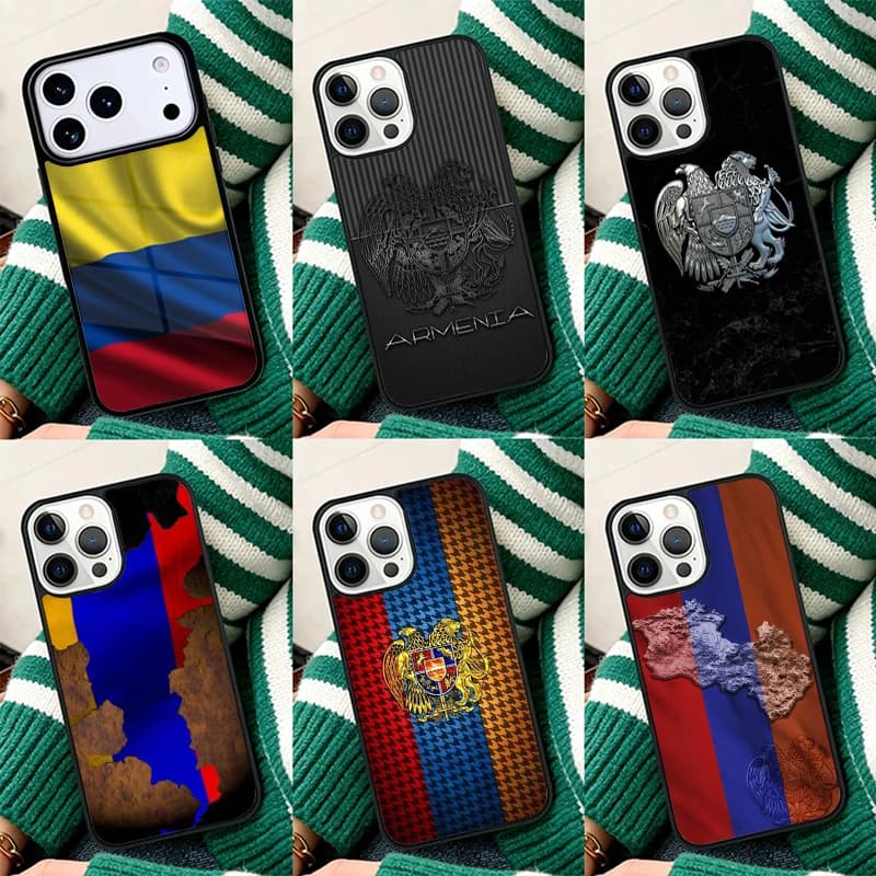 Armenian Flag Shockproof Phone Case for iPhone 17 Air 16e 15 11 12 14 13 Pro Max Cover Coque