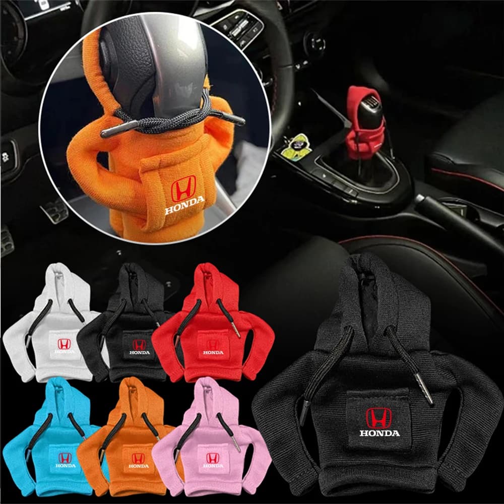 Car Gear Shift Hoodie Cover Shift Cover Gear Handle Decoration For Honda Civic Accord CRV HRV Can City Fit Odyssey Spirior Jazz
