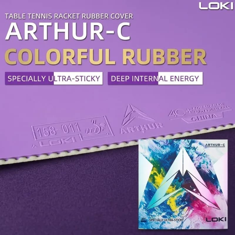 NEW LOKI ARTHUR Table Tennis Rubber Sheet 4 Colors Sticky Pips-in Table Tennis Racket Rubber Hard Cake Sponge ITTF Approved