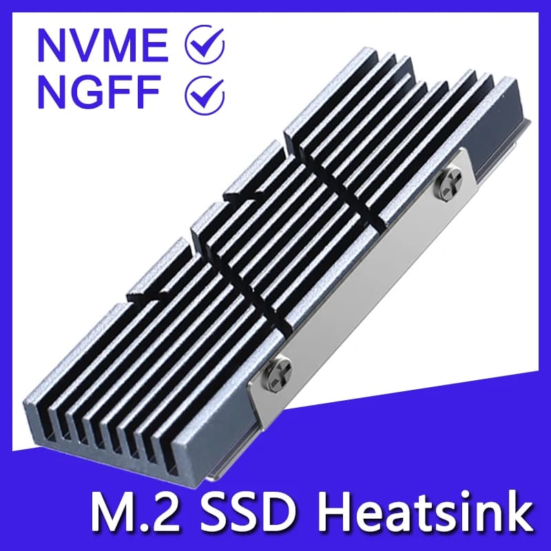 GPUHOLD M.2 SSD Heat Dissiper Heat Dissiper NVME NGFF 2280 SSD Hard Disk Aluminum Heat Dissiper Radiator Thermal Cooling Pad Desktop PC PS5