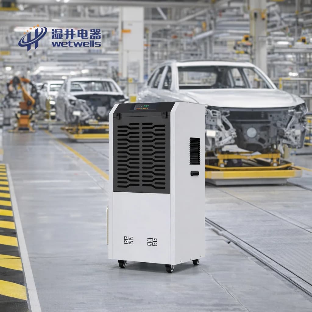 WETWELLS Nuovo Deumidificatore Industriale Elettrico 220V 90L/G per Esigenze di Essiccazione in Magazzini e Garage, Uso Commerciale