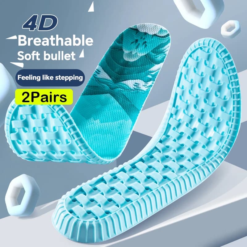 4 pezzi solette sportive supporto per arco tecnologia traspirante design assorbimento degli urti scarpe pad corsa all'aperto rzoom cuscino d'aria sottopiede