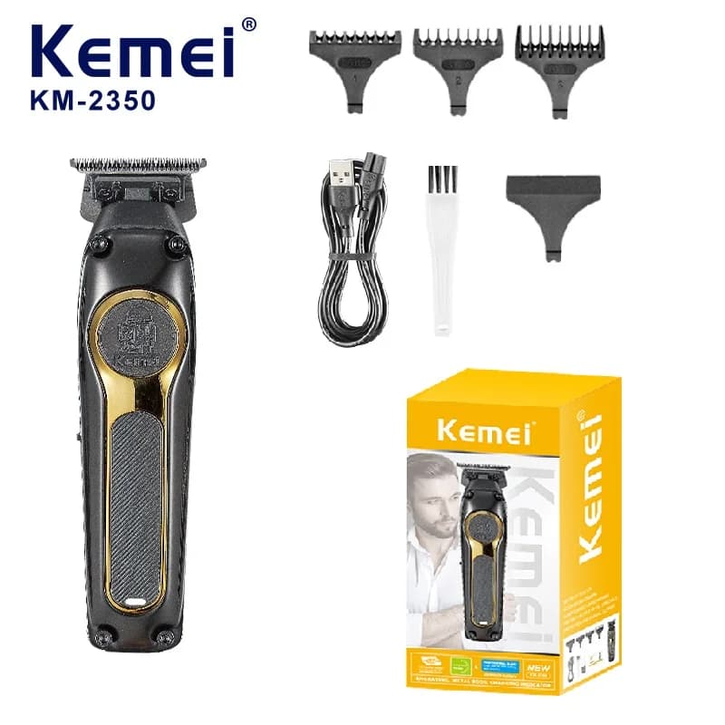 Kemei Professional Haircuts 2000mah Lithium Battery Electric Haircuts DLC for Men KM-2350