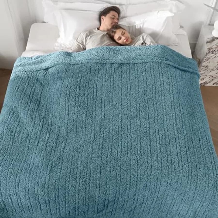 Coperta Elettrica King Size con Doppio Controllo a 5 Livelli di Riscaldamento e Spegnimento Automatico dopo 10 Ore, Super Confortevole e Lavabile