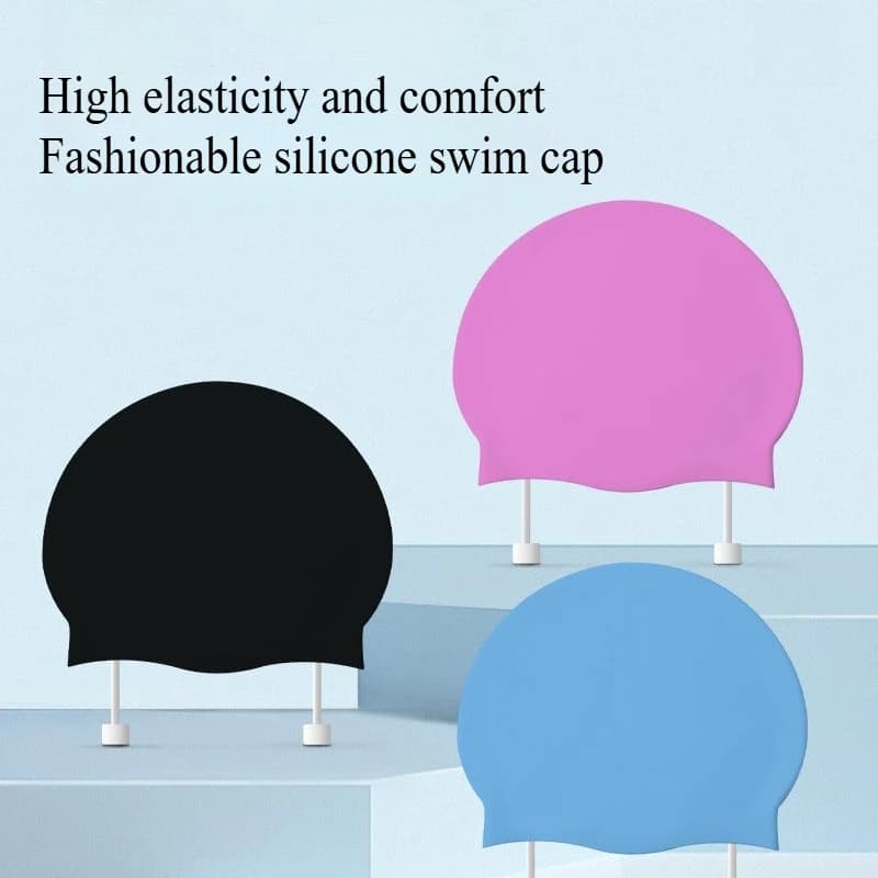 High Quality Silicone Swim Head for Adults Men Kids Great Ear Protection Waterproof Without Long Hair With Large Head
