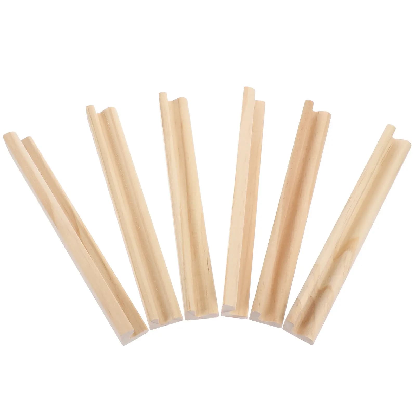 Set di 6 Supporti in Legno per Domino con Lettere Inglesi, Organizzatore per Giochi, Vassoio per Carte da Gioco, Supporti per Gioco del Treno Messicano